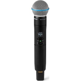Shure SLXD2+/B58-G65 Drahtloser Handmikrofon-Sender mit Beta58-Kapsel, 470–606 MHz, SLXD2+/B58=-G65