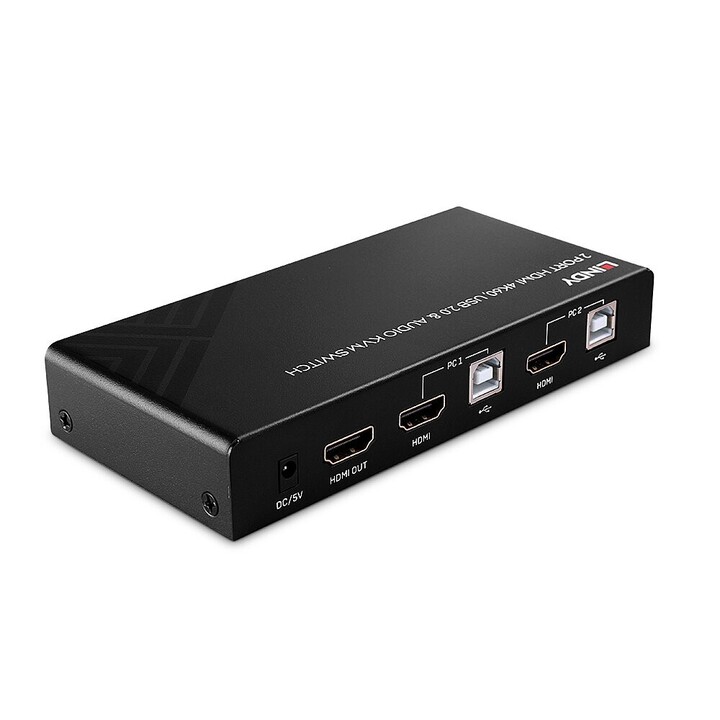 2 porte hdmi 4k60 usb 2.0 audio kvm