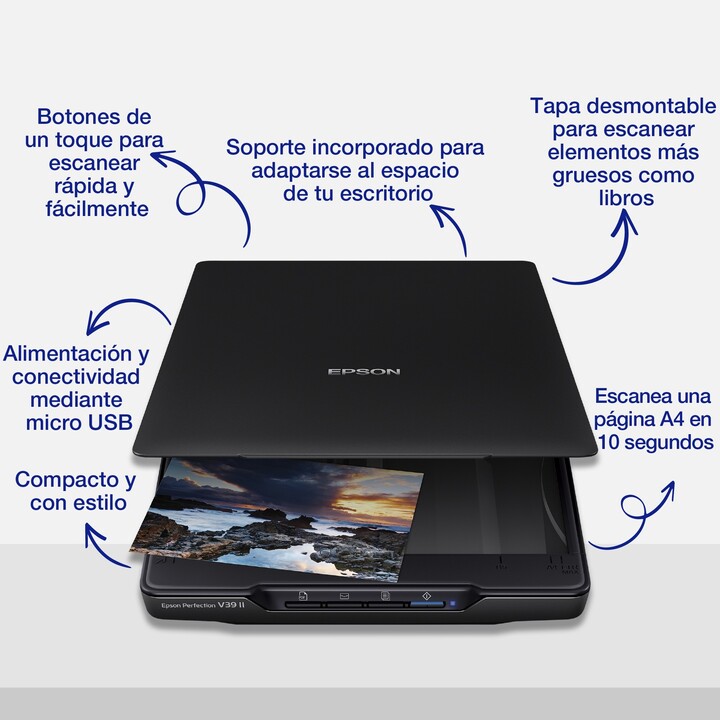 Epson Perfection V39II Scanner Flatbed 4800 x 4800 DPI A4 Preto
