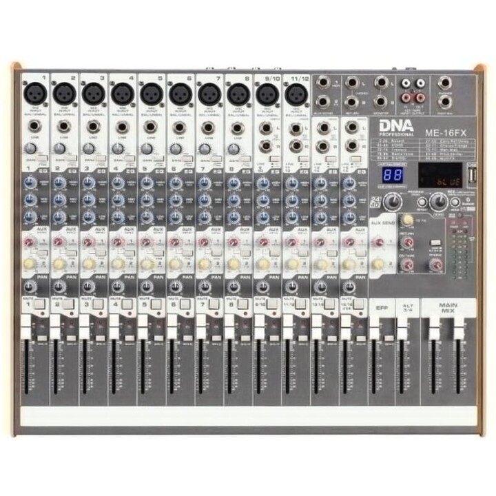 DNA ME-16FX ME16FX Audio Mixer with 16 Channels USB Bluetooth