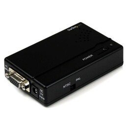 StarTech.com VGA2VID convertidor VGA a vídeo compuesto RCA o S-Video de alta resolución negro