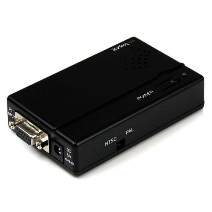 StarTech.com VGA2VID convertitore VGA a video composito RCA o S-Video ad alta risoluzione nero
