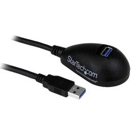 StarTech.com Cabo de extensão USB SuperSpeed 3.0 de computador de secretária preto de 1,5 m - A para A M/F