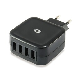 Cargador usb conceptronic althea 25w 4xusb black para casa