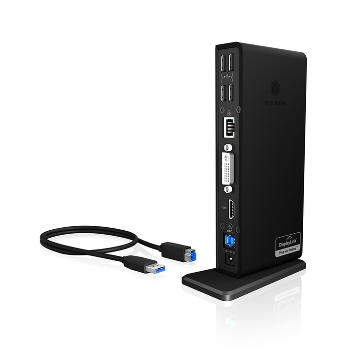 D Icy Box USB3 IB-DK2241AC universal Docking