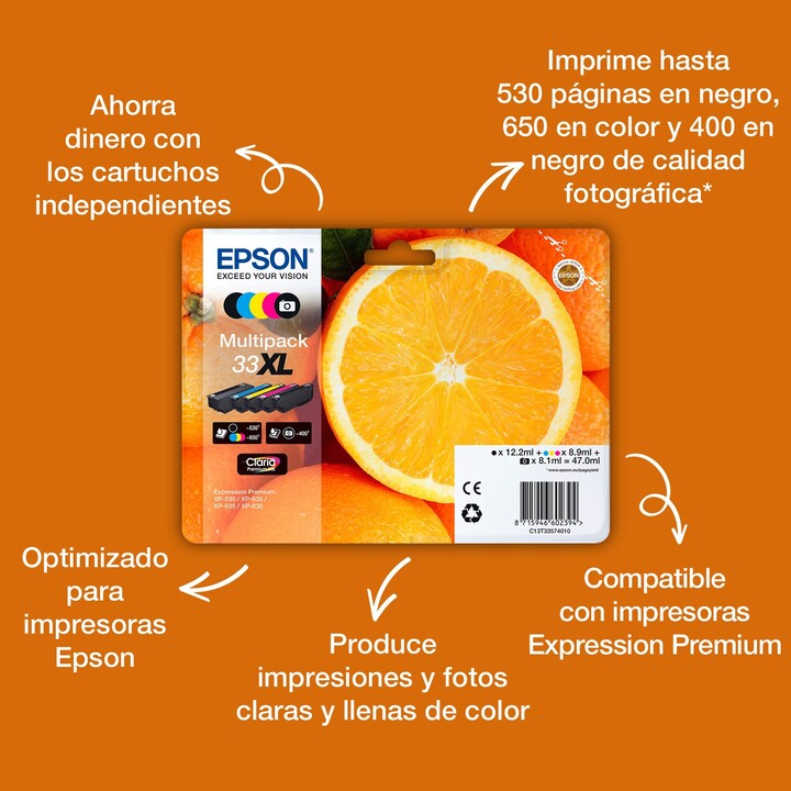 EPSON 33 Claria Premium cartucho de tinta magenta