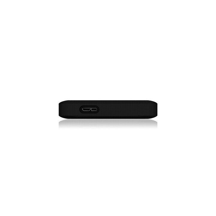 ICY BOX IB-233U3-B Externes Gehäusefür2,5"" SATAHDD/SSD mit USB 3.0 Anschluss und Silikon-Schutzhülle