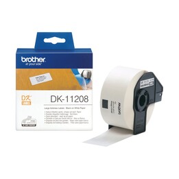 Brother DK-11208 address labels black on white