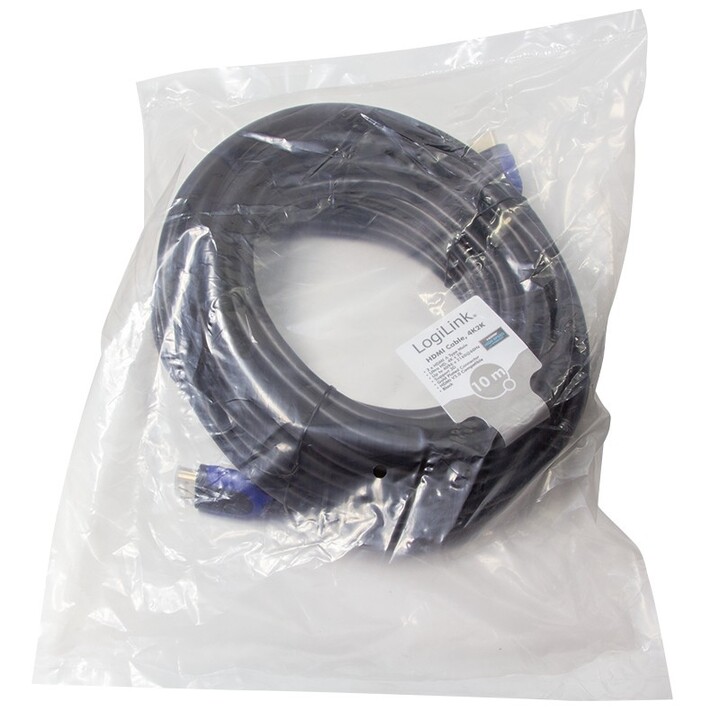 Logilink | High Speed HDMI Cable with Ethernet | Black | HDMI Type A Male | HDMI Type A Male | HDMI to HDMI | 10m