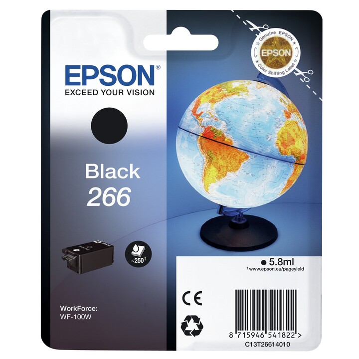 Epson 266 schwarze WF-100W-Patrone