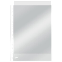 Capa fólio de polipropileno multifuros Esselte 80 mc cristal caixa de 100 unidades