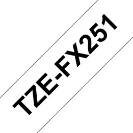Brother TZe-FX251 ruban flexible pour étiqueteuse noir sur blanc