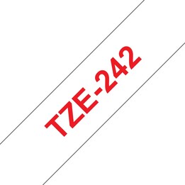 Brother TZE-242 - Cinta para impresora de etiquetas Rojo sobre blanco