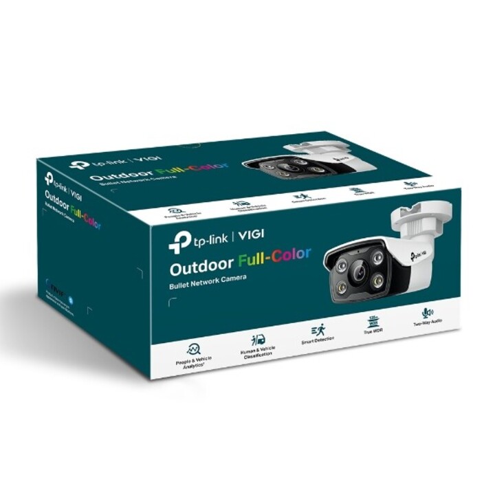 TP-LINK | Full-Color Bullet Network Camera | VIGI C350 | Bullet | 5 MP | 4mm | IP67 | H.265+/H.265/H.264+/H.264 | MicroSD, up to