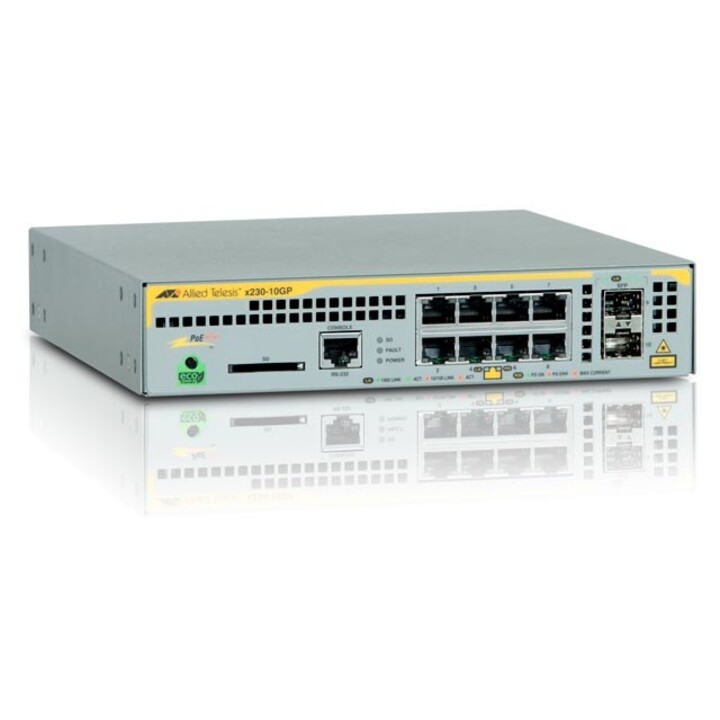 Allied Telesis AT-x230-10GP-50 - Switch gestionado L2+ Gigabit Ethernet PoE