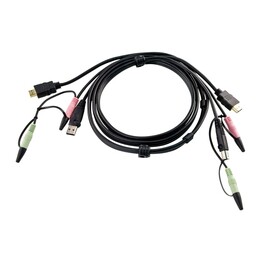 Aten 2l-7d02uh Cable Para Video, Teclado Y Ratón (kvm) 1,8 M Negro