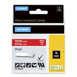 Nastro in vinile DYMO ID1-19 - Rosso