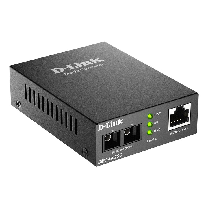 Convertidor de medios multimodo 100/1000 base-t a 1000 base-sx (sc) 550m power 5v