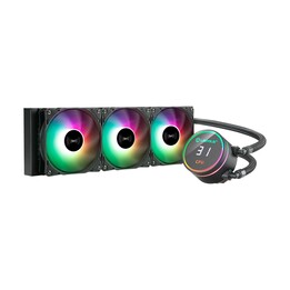 Unyka UK353101 Aquastorm 360 Black Sistema de resfriamento líquido 3x Vent. 120mm 1800 rpm argb display intel amd