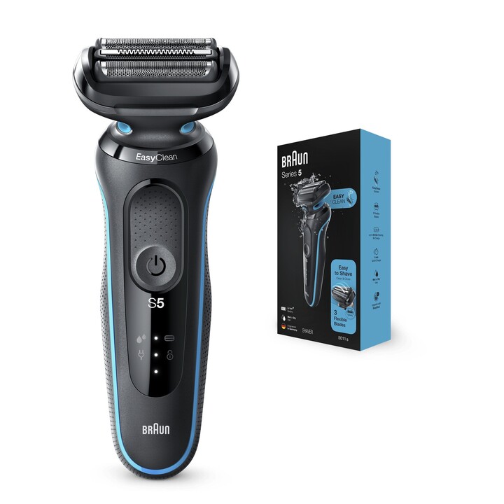 Braun Series 5 50m1000s Rasierer, 3 flexible Klingen, EasyClean, Lithium-Akku, 50-Minuten-Schnellladung