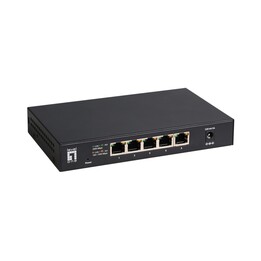 Level One GEU-0525 5p 2.5GBE Switch não gerenciável, gabinete de metal montado em rack