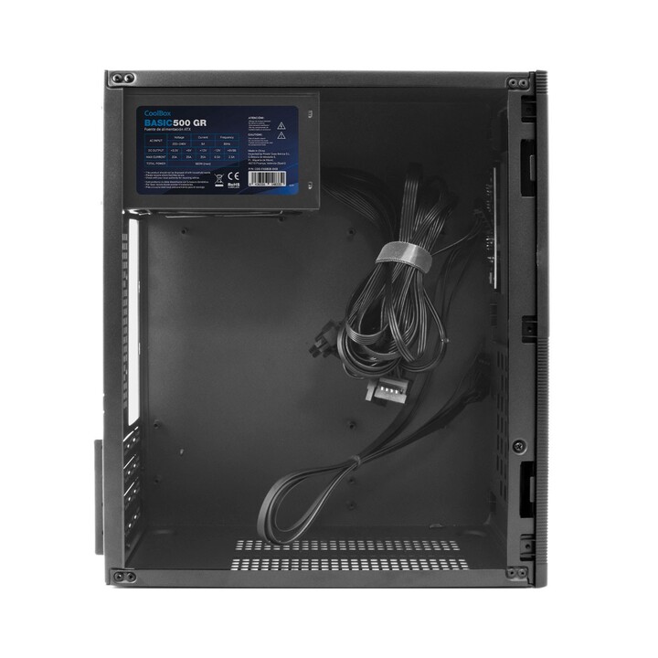 Coolbox M440 MicroATX Case, GPU da 250 mm, 1x3.5, 1x2.5, alimentatore da 500 W, nero