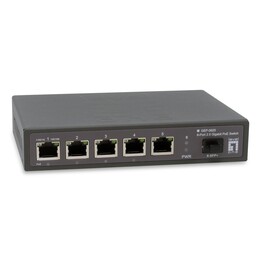 Switch poe nível um gep-0625 6p 2.5gbe 4p poe 65w +1p sfp+/10g