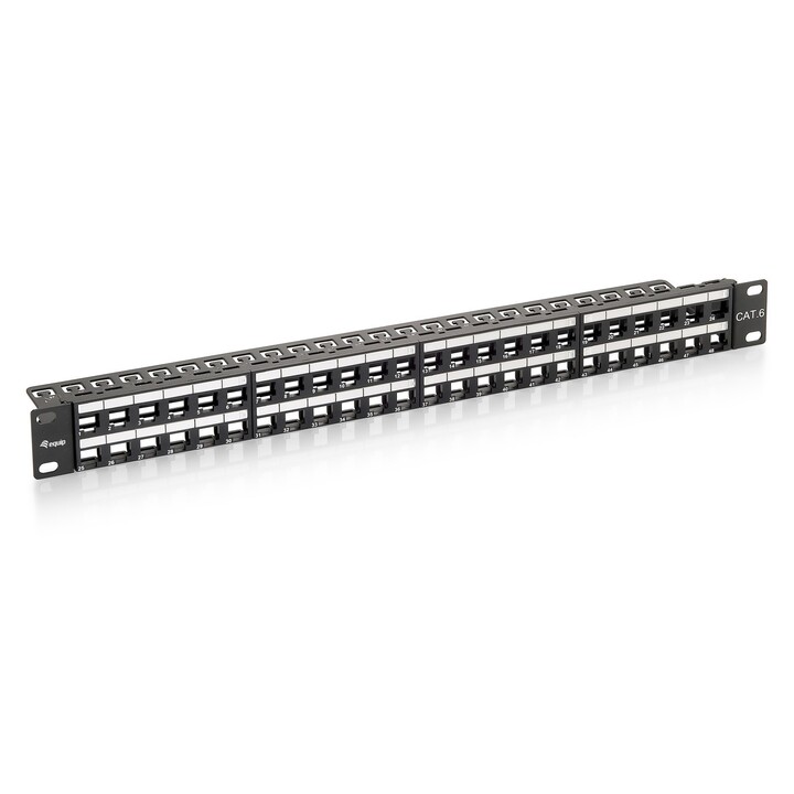 Patch panel vacio utp cat.6 48 puertos keystone slim 1u