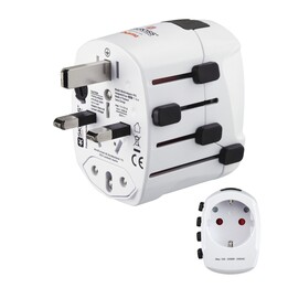 Hama 3-Pin-Reiseadapter für bis zu 150 Länder