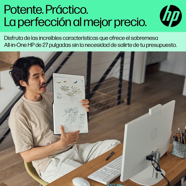 PC HP tudo em um 27-cr0077ns Intel Core i5-1335u / 16GB / SSD de 1 TB / 27 polegadas / FreeDOS