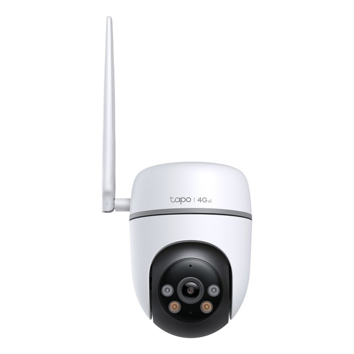 Caméra IP extérieure TP-Link Tapo TC40GW FHD IP66 4G LTE avec alarme lumineuse et sonore, alimentation DC et Poe.