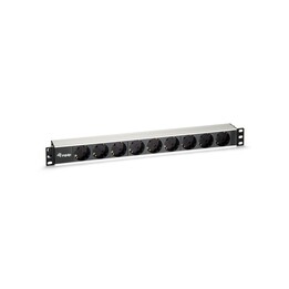 Aluminium-Steckdosenleiste, 19"-Rack, 1HE, 9 Steckdosen