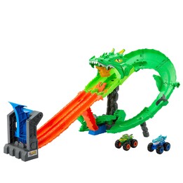 Conjunto de Corrida de Dragão com Carros HW MT