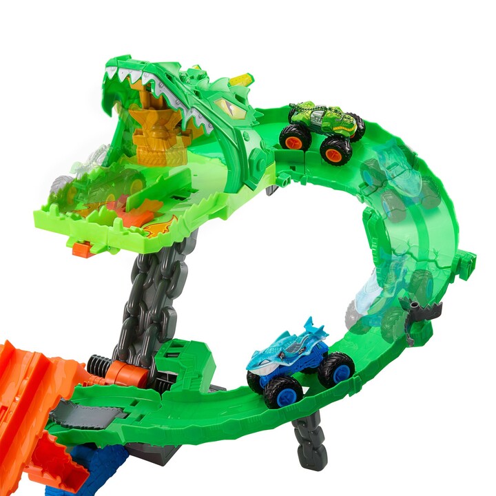 Conjunto de Corrida de Dragão com Carros HW MT