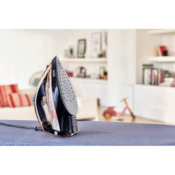 Tefal FV9865E0 Ferro da stiro Steam-Dry Durilium Autoclean Piastra 3000 W Nero, Oro