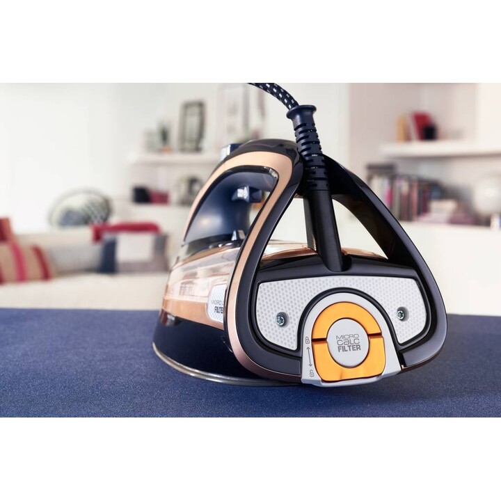Tefal FV9865E0 Ferro da stiro Steam-Dry Durilium Autoclean Piastra 3000 W Nero, Oro