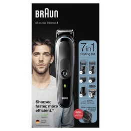 Cortapelo braun mgk5345 4 cabezales regulable recargable para cabello y barba + gillette