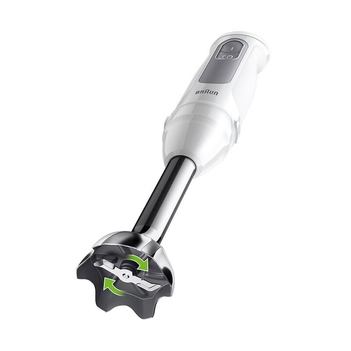 Braun MQ50001M Hand Blender 1000W 21 Speeds with 600ml Measuring Cup Accessory, White