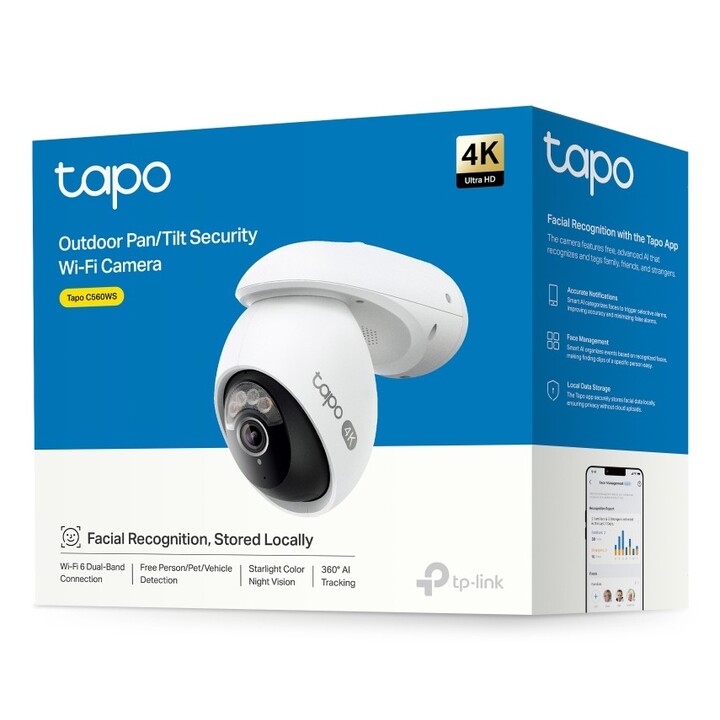 TP-Link Tapo C560WS Bulbe Caméra de sécurité IP Intérieure et extérieure 3840 x 2160 pixels Plafond/Mur/Bureau