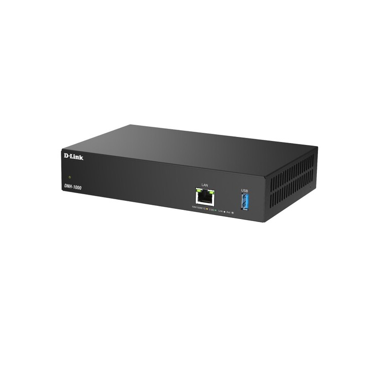 Der D-Link DNH-1000 Controller verwaltet bis zu 500 APS, 1x2,5G e LAN, 1xUSB 3.0 Nuclias Connect