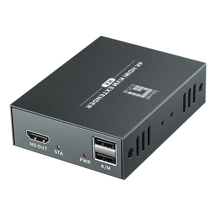 Extensor hdmi 4k + usb sobre cat6 hasta 100 metros level one hve-8111