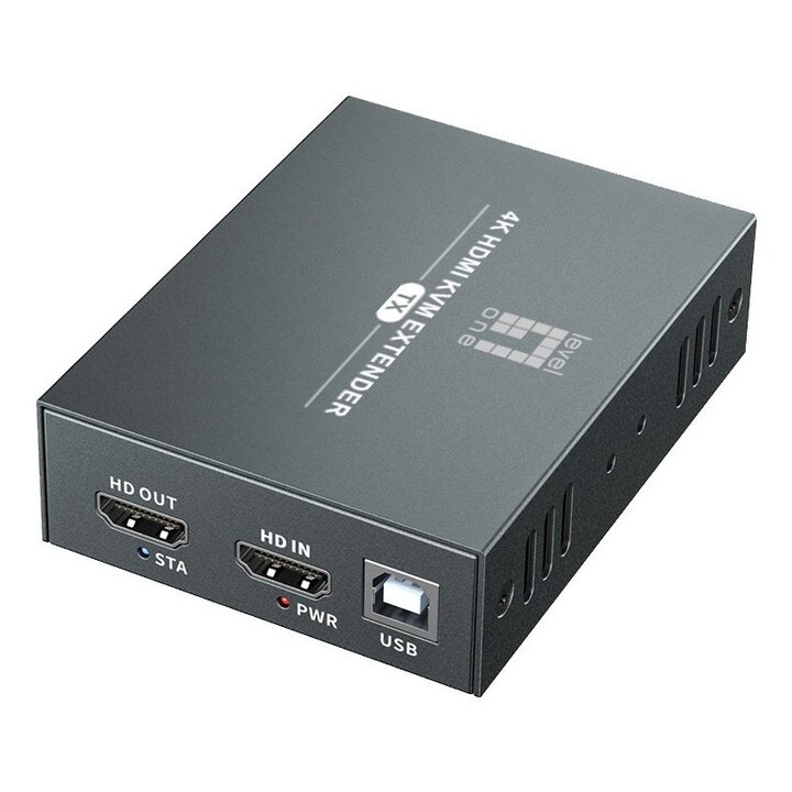 Extensor hdmi 4k + usb sobre cat6 hasta 100 metros level one hve-8111