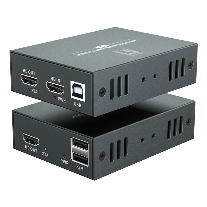 Extensor hdmi 4k + usb sobre cat6 hasta 100 metros level one hve-8111