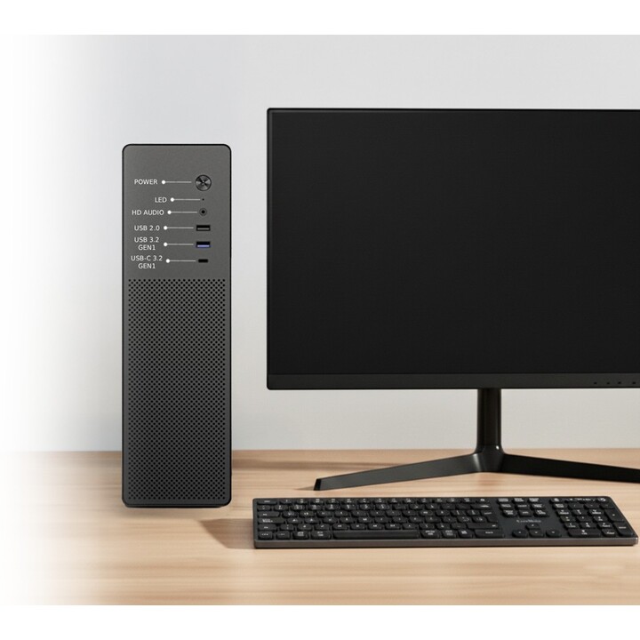 CoolBox CAJA MATX SLIM T100 USB-C 3.2 GEN1 FULL METAL S/FTE + 1 VENT. 90MM