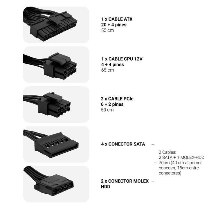 CoolBox FUENTE DE ALIMENTACION ATX POWERLINE III 550W 85%EFI