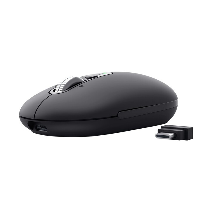 Souris sans fil Trust Seron Hypscroll Slim 400-2400 dpi 6 boutons rechargeable FSC GRS noire