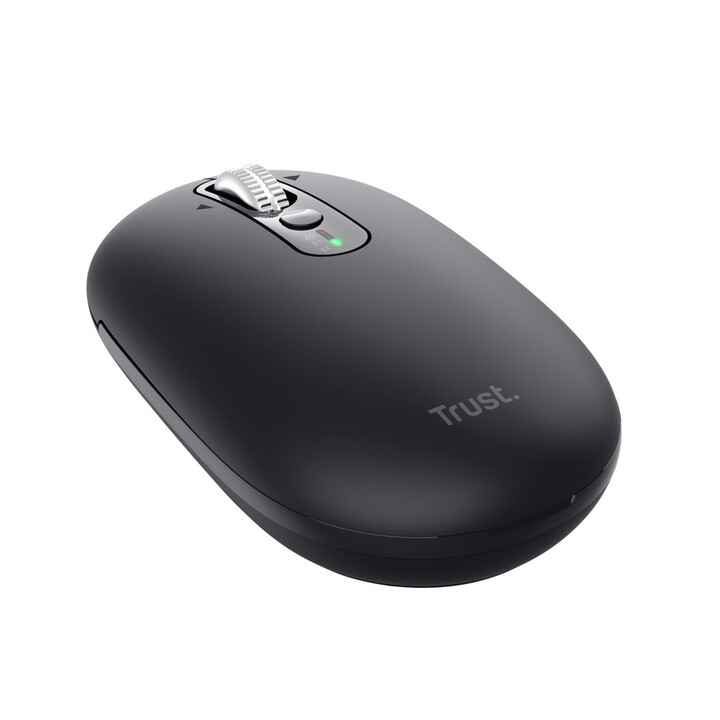 Mouse wireless Trust Seron Hypscroll Slim 400-2400dpi 6 pulsanti ricaricabile FSC GRS nero