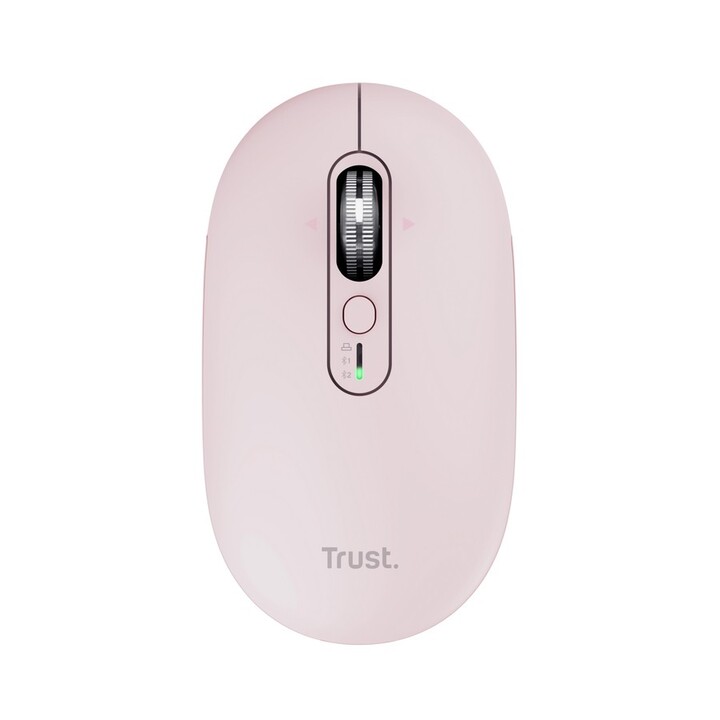 Mouse Trust Wireless Seron Hypscroll Slim 400-2400dpi 6 botões recarregável fsc grs rosa