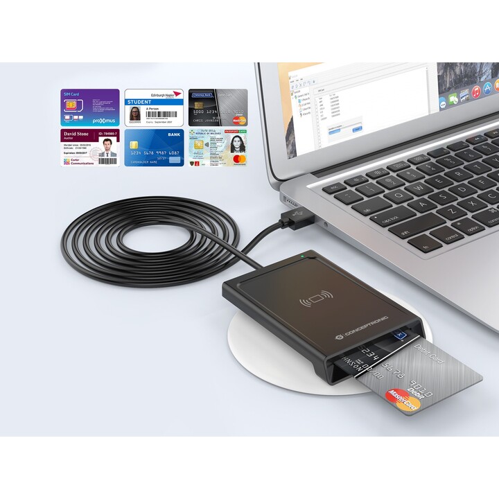 Conceptronic external USB DNI reader BIAN11B DNI 4.0 EID and NFC