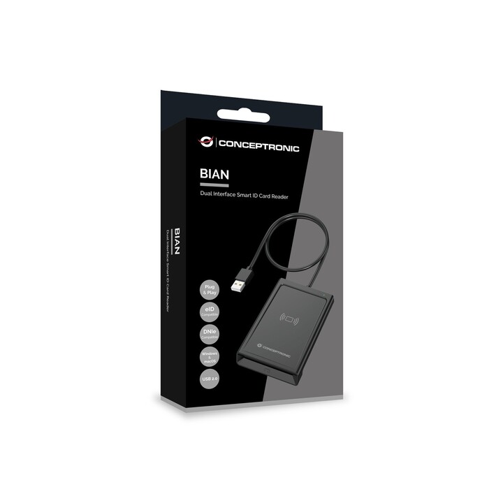 Conceptronic external USB DNI reader BIAN11B DNI 4.0 EID and NFC